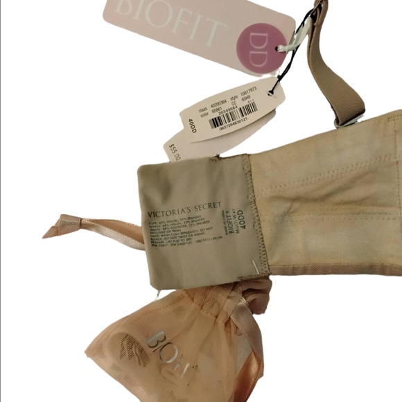 NWT Victoria’s Secret Biofit Uplift Bra Multiway Strapless Buff Beige Nude 40DD - Picture 6 of 8